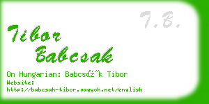 tibor babcsak business card